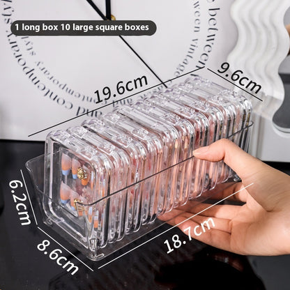 Transparent Manicure Nail Storage Box  Handmade Small Wear Box