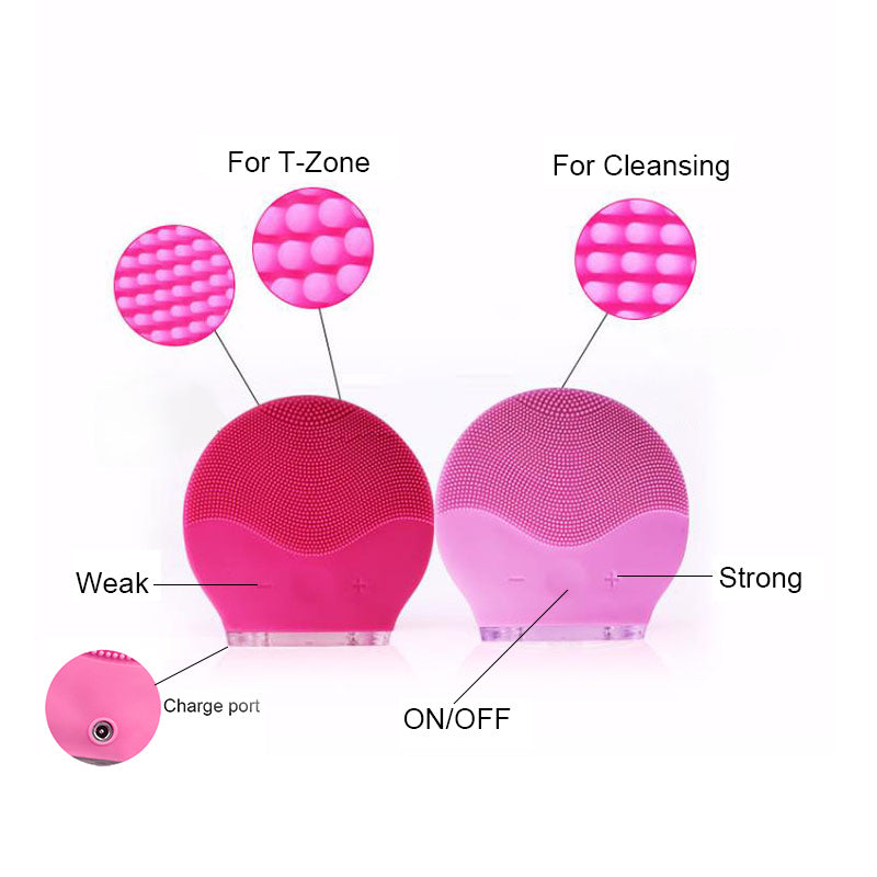 Electric Waterproof Silicone Cleansing Instrument – Facial Cleansing Brush
