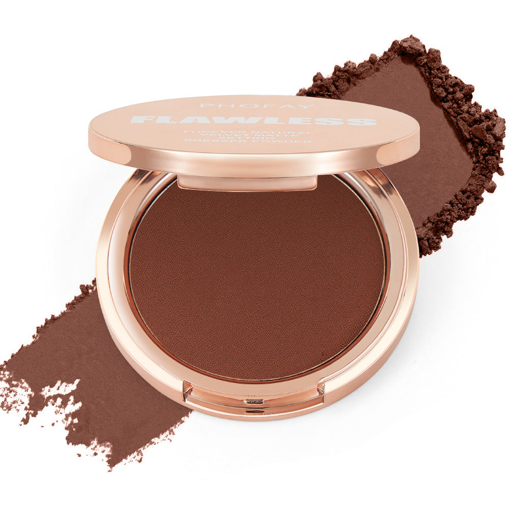 PHOFAY Matte Setting Pressed Powder – Oil Control Face Makeup