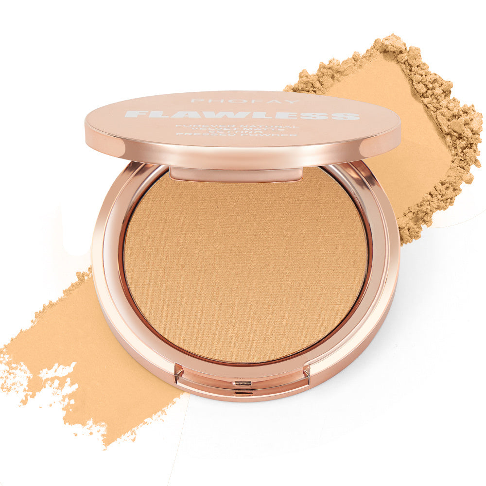 PHOFAY Matte Setting Pressed Powder – Oil Control Face Makeup