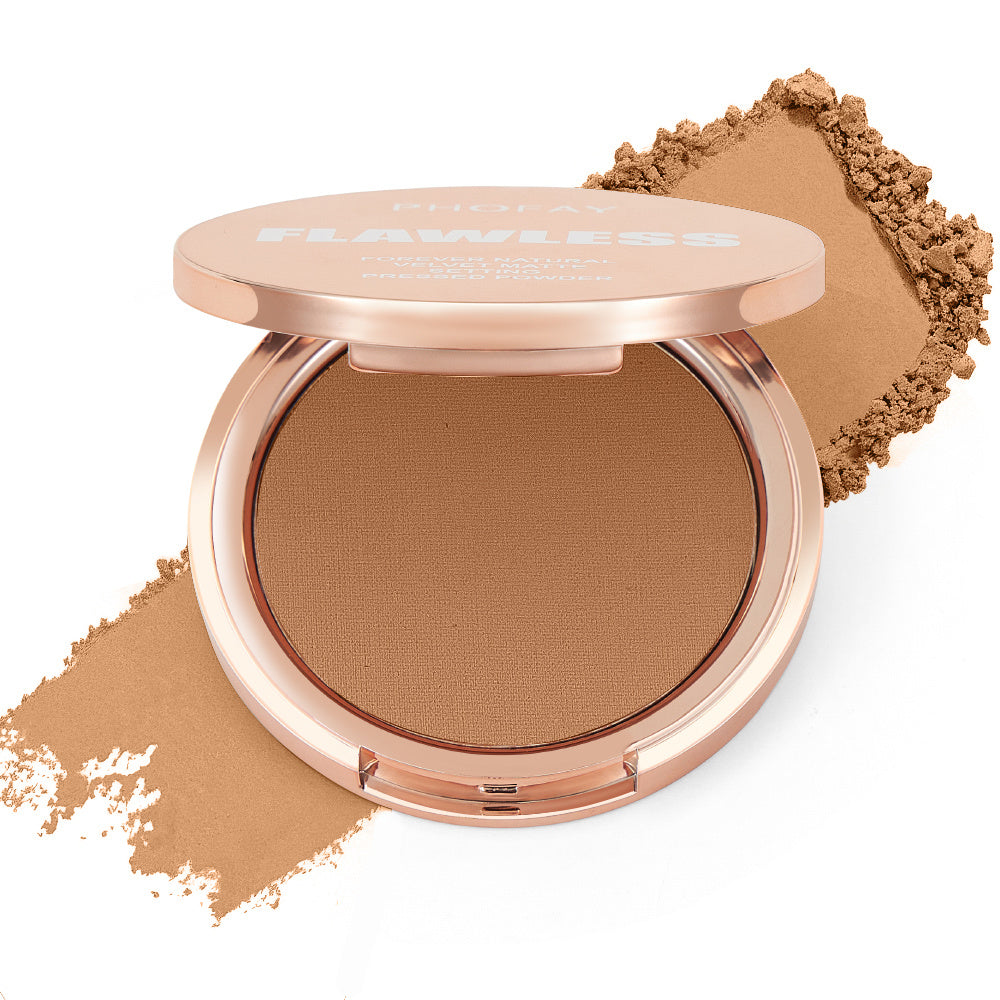 PHOFAY Matte Setting Pressed Powder – Oil Control Face Makeup