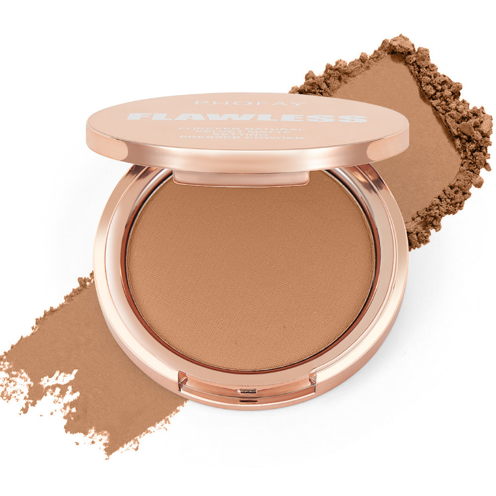 PHOFAY Matte Setting Pressed Powder – Oil Control Face Makeup