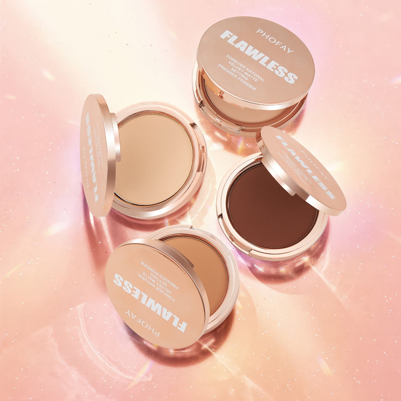 PHOFAY Matte Setting Pressed Powder – Oil Control Face Makeup