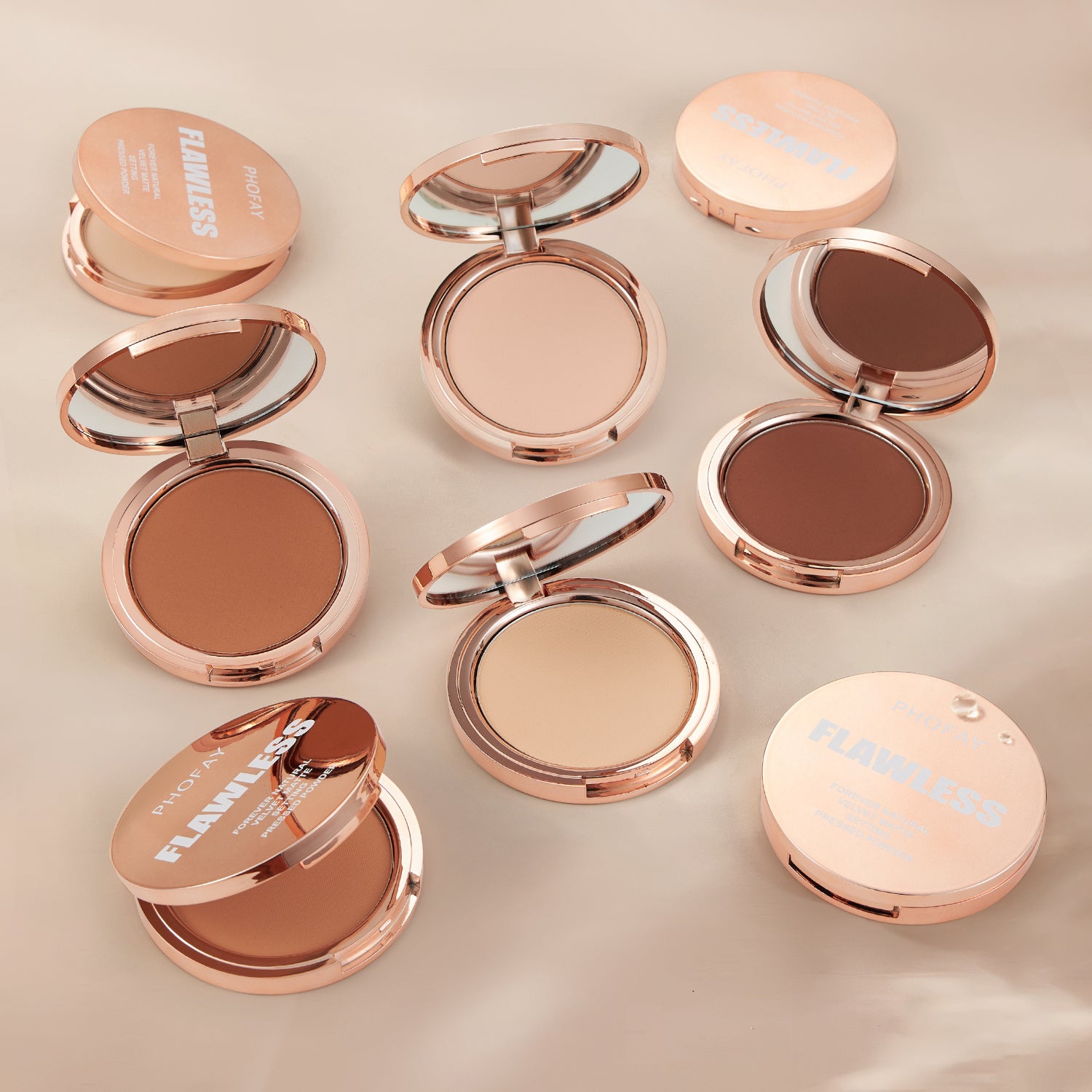 PHOFAY Matte Setting Pressed Powder – Oil Control Face Makeup