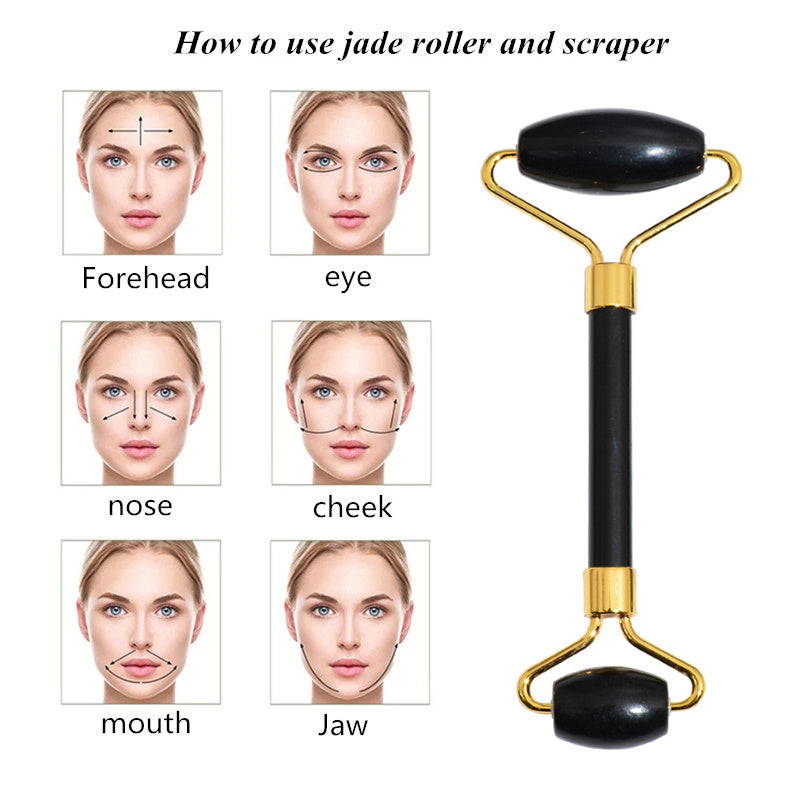 Beauty Face Care Massage Jade Device | Anti-Aging Facial Roller
