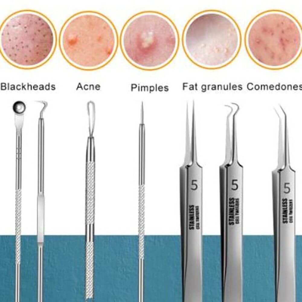 8pcs Ultra-fine Beauty Salon Acne Needle Tool Set