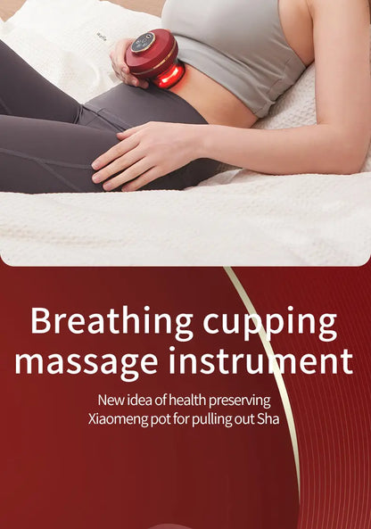 Portable Electric Cupping Massager with Red Light