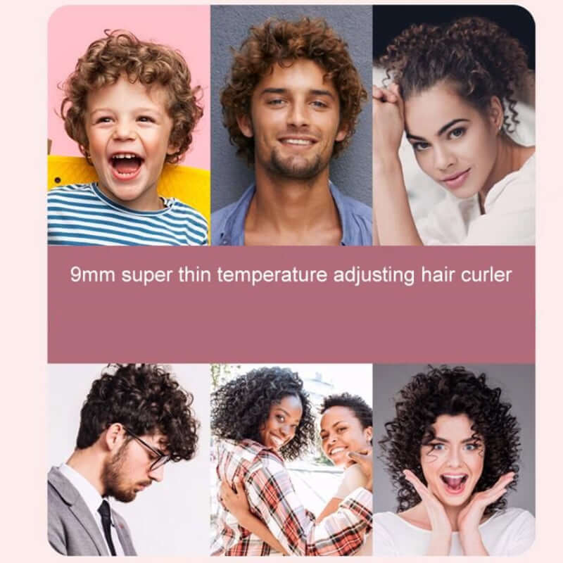 Professional 9mm Curling Iron with LCD Display