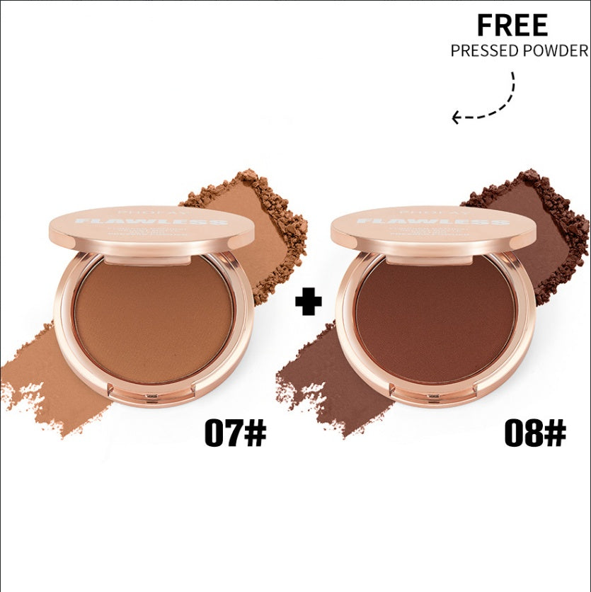 PHOFAY Matte Setting Pressed Powder – Oil Control Face Makeup