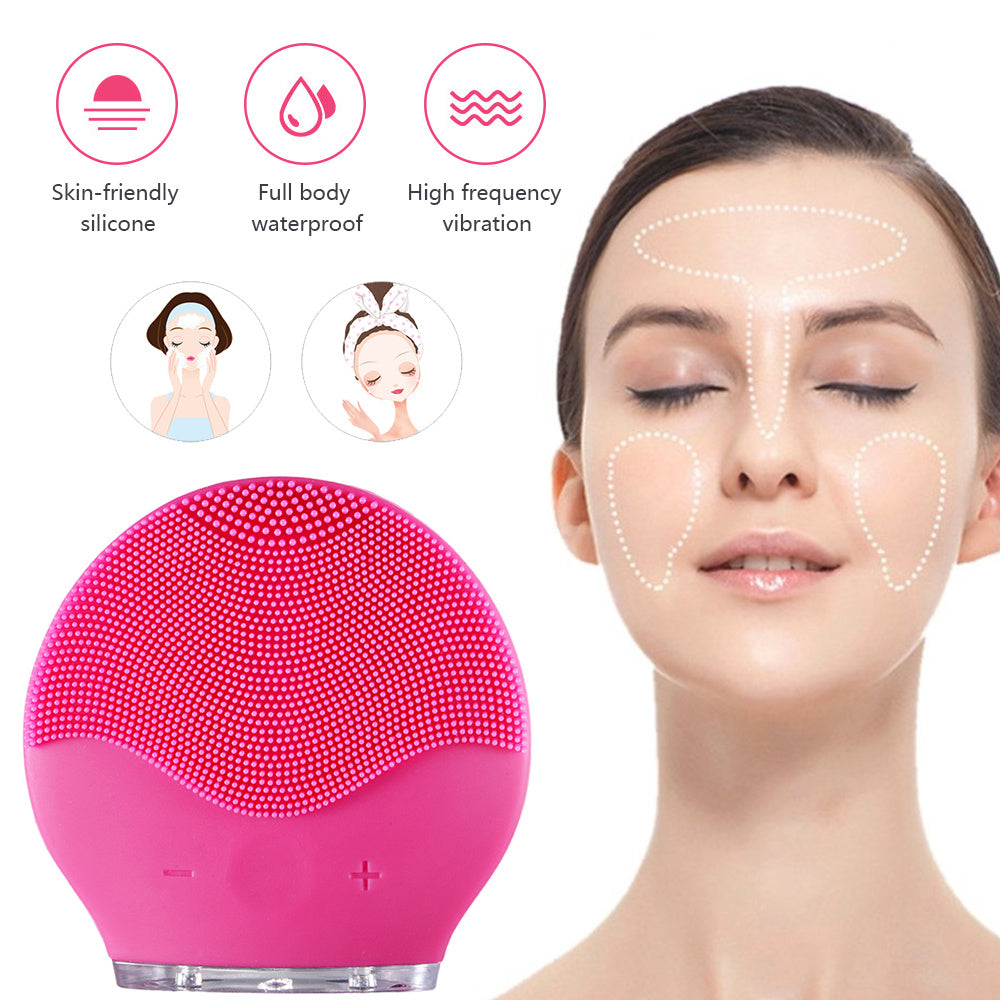 Electric Waterproof Silicone Cleansing Instrument – Facial Cleansing Brush