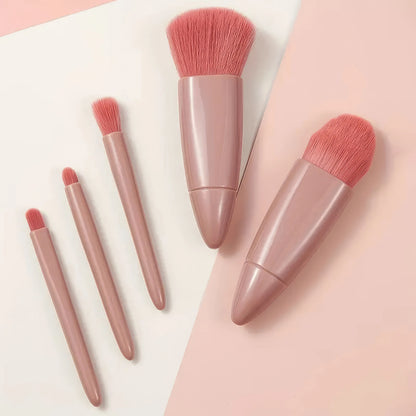 Luxurious Pink Cosmetic Brush Collection for Women - Ultra Soft Synthetic Fiber Brushes- Complete Professional Makeup Kit