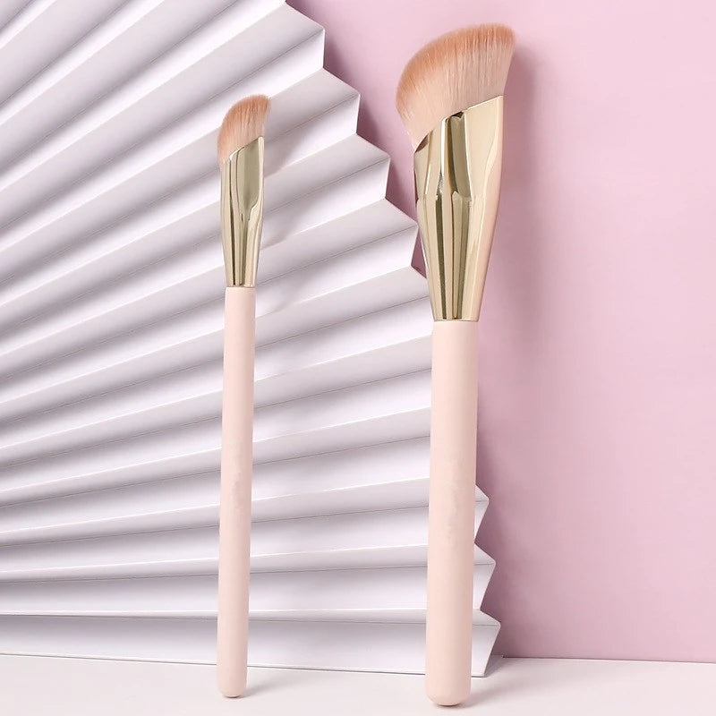 LOYBJ 1/2Pcs Foundation Makeup Brush Oblique Head Liquid Foundation Concealer Cosmetic Blending Brushes Face Contour Beauty Tool