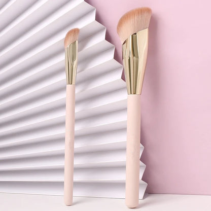 LOYBJ 1/2Pcs Foundation Makeup Brush Oblique Head Liquid Foundation Concealer Cosmetic Blending Brushes Face Contour Beauty Tool