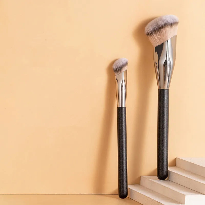 LOYBJ 1/2Pcs Foundation Makeup Brush Oblique Head Liquid Foundation Concealer Cosmetic Blending Brushes Face Contour Beauty Tool
