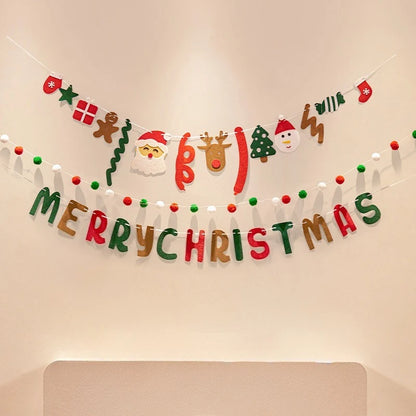 Christmas decorations, tree ornaments, indoor LED lights, pictures, background walls, atmosphere, scenes, decorations and flags.
