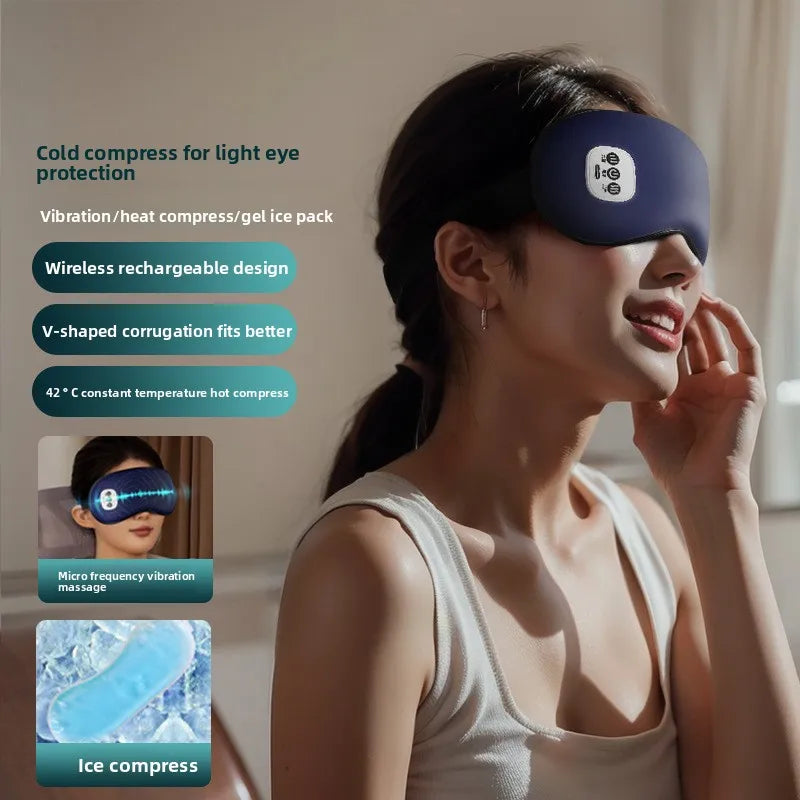 2025 Intelligent Vibration Massage Eyeshade Eye Massage Device Sleep Heat Therapy Ice Therapy Spray Eye Care Device