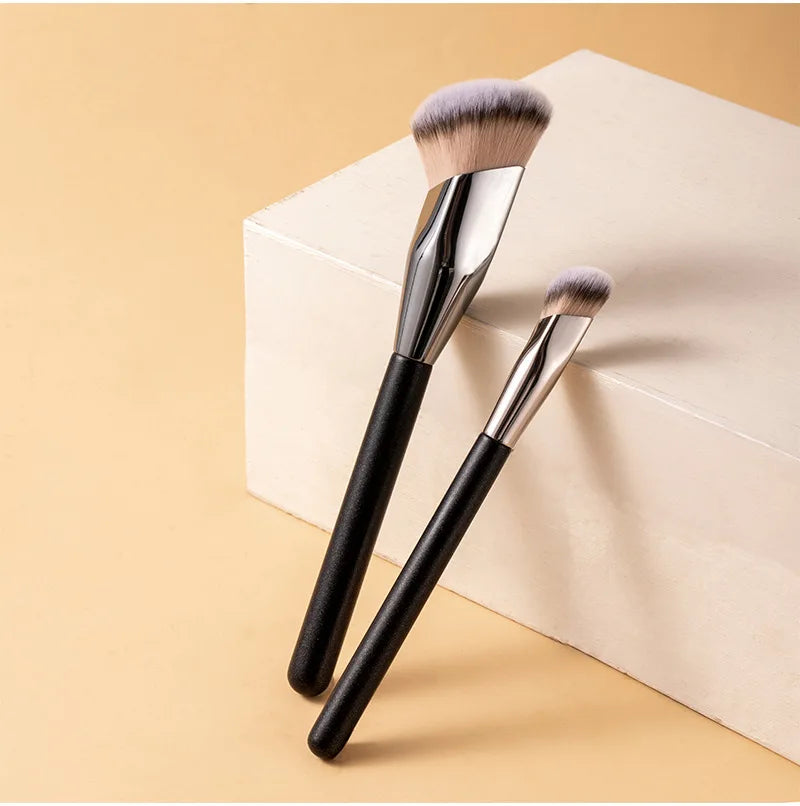 LOYBJ 1/2Pcs Foundation Makeup Brush Oblique Head Liquid Foundation Concealer Cosmetic Blending Brushes Face Contour Beauty Tool