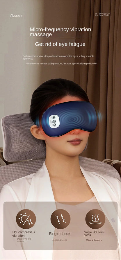 2025 Intelligent Vibration Massage Eyeshade Eye Massage Device Sleep Heat Therapy Ice Therapy Spray Eye Care Device