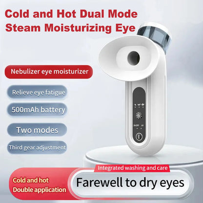 NEW Electric Eye Massager with Nano Steam Hot Compress and Moisturizing Spray Eye Massage Device for Eye Fatigue Relief and Care