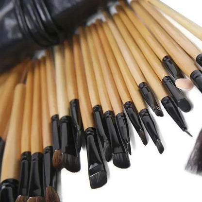 Free Gift Bag and Sponge for 24 pcs Makeup Brush Sets Cosmetics Brushes Eyebrow Powder Foundation Shadows Make Up Tools