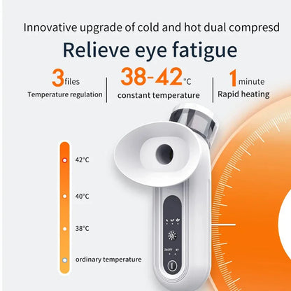 NEW Electric Eye Massager with Nano Steam Hot Compress and Moisturizing Spray Eye Massage Device for Eye Fatigue Relief and Care