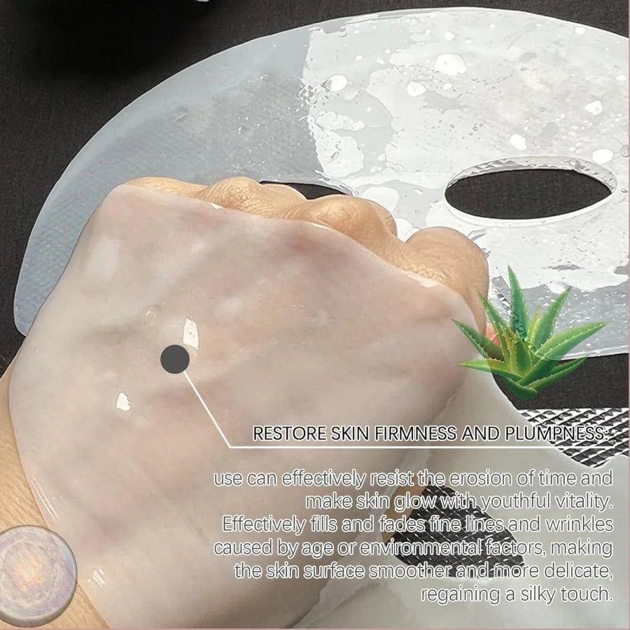 1/4/10PCs Bio Collagen Face Mask Shrink Pores Deep Hydrating Overnight Mask Moisturizing Refreshing Brightening Face Skin Care