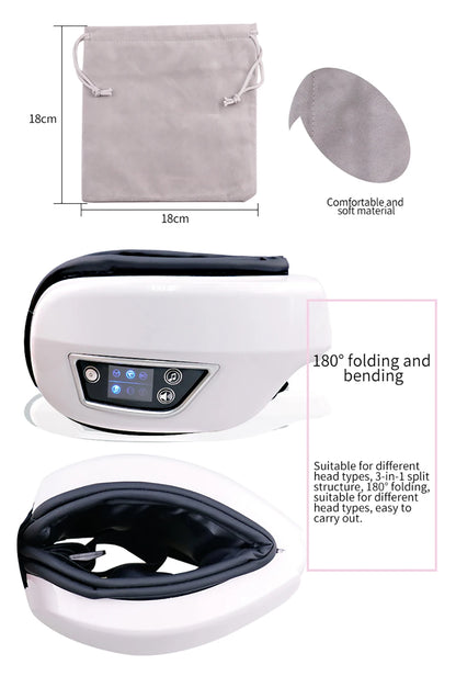 6D Smart Vibration Eye Massager Airbag Compress Eye Care Instrument Bluetooth Music Eye Massage Sleepping Mask Eye Relax Fatigue