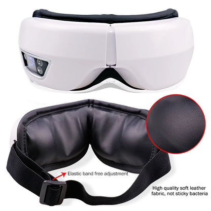 6D Smart Vibration Eye Massager Airbag Compress Eye Care Instrument Bluetooth Music Eye Massage Sleepping Mask Eye Relax Fatigue