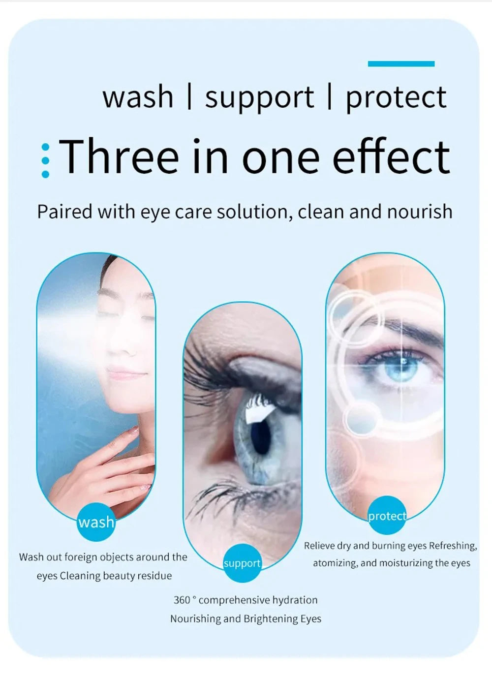 NEW Electric Eye Massager with Nano Steam Hot Compress and Moisturizing Spray Eye Massage Device for Eye Fatigue Relief and Care