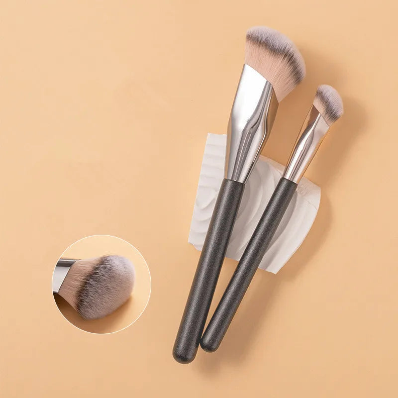 LOYBJ 1/2Pcs Foundation Makeup Brush Oblique Head Liquid Foundation Concealer Cosmetic Blending Brushes Face Contour Beauty Tool