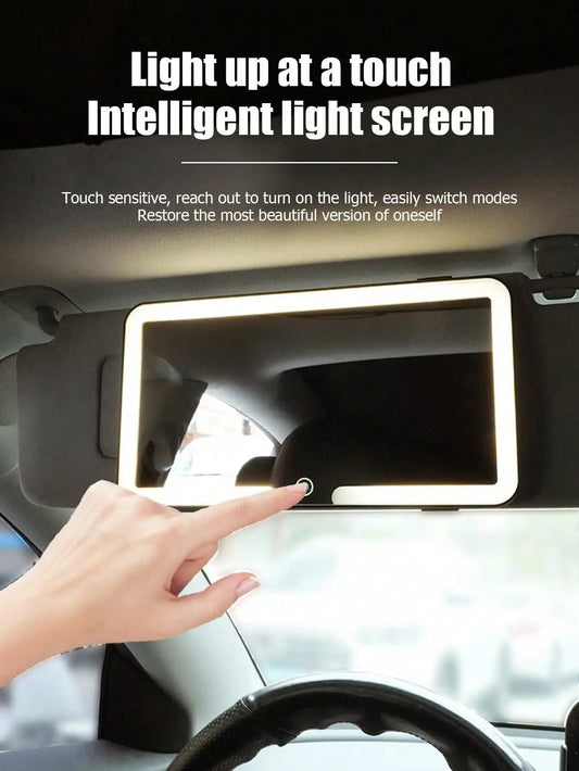 LED Car Sun Visor Vanity Mirror Light – HD Illuminated Makeup Mirror for In-Car Use
