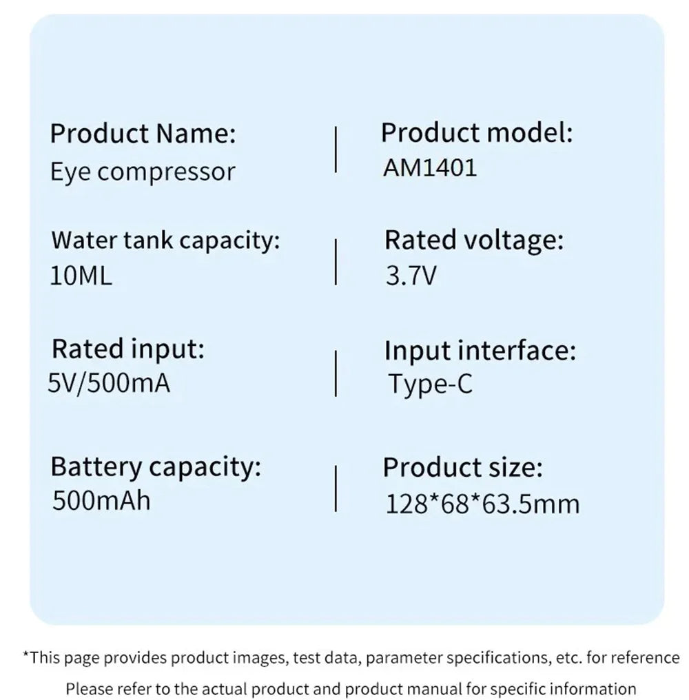 NEW Electric Eye Massager with Nano Steam Hot Compress and Moisturizing Spray Eye Massage Device for Eye Fatigue Relief and Care