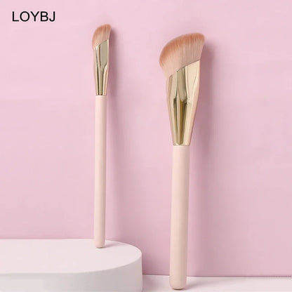 LOYBJ 1/2Pcs Foundation Makeup Brush Oblique Head Liquid Foundation Concealer Cosmetic Blending Brushes Face Contour Beauty Tool