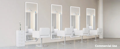 JHK Led 64"x21" Full Length Mirror Standing Hanging or Wall-Mounted Mirrors with Stand Aluminum Alloy Frame For Living Room