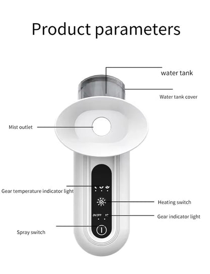 NEW Electric Eye Massager with Nano Steam Hot Compress and Moisturizing Spray Eye Massage Device for Eye Fatigue Relief and Care