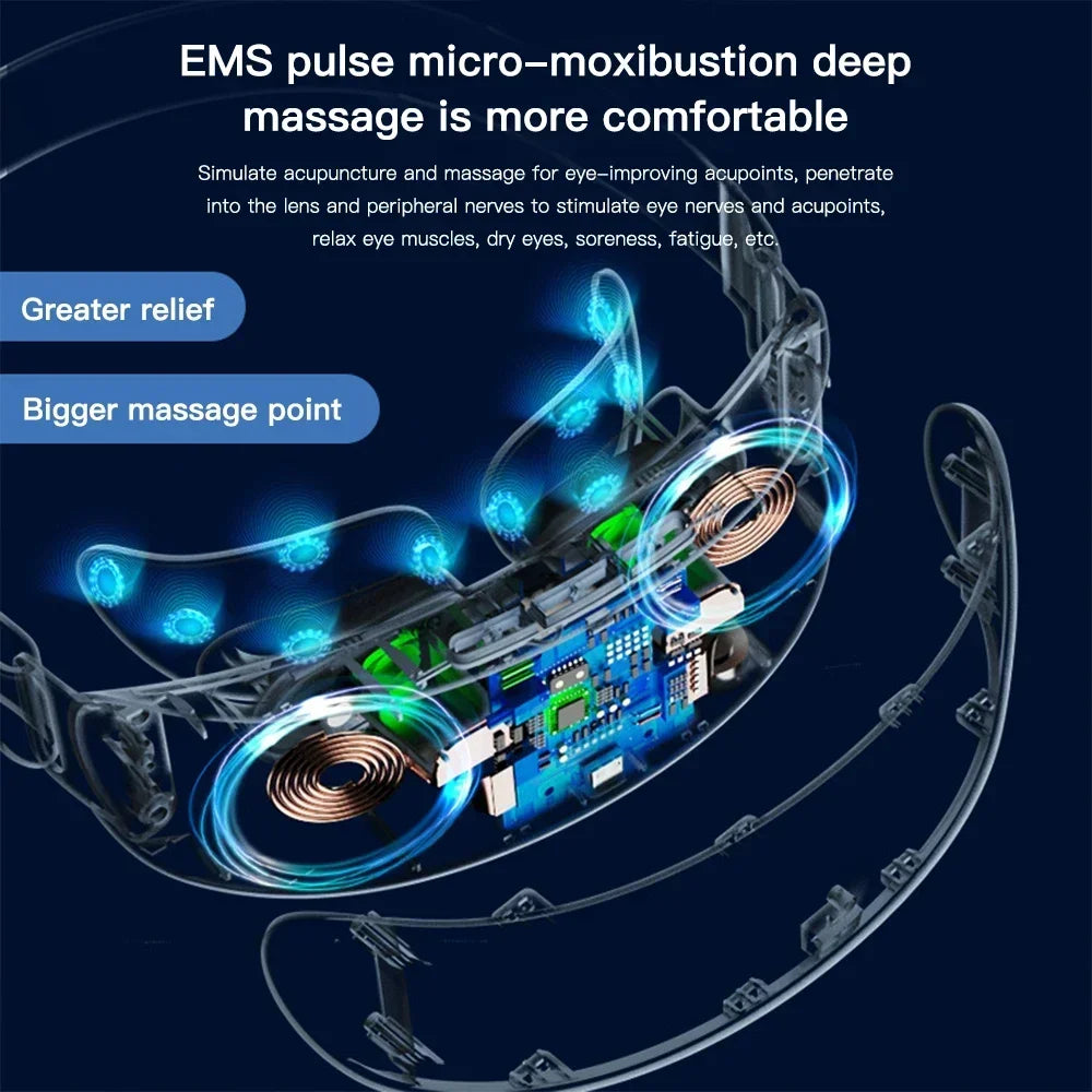 Intelligent Vision Recovery Training Device ems Eye Massage Eye Care Mask Relax Fatigue Travel Rest Child Restore Myopia Glasses