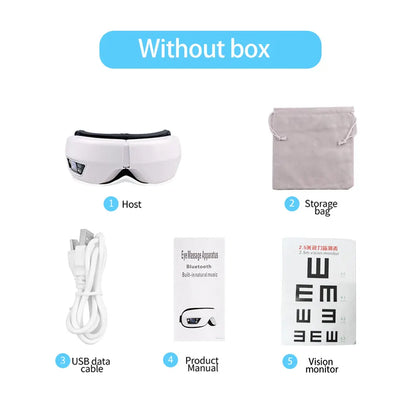 4 Modes Eye Massager Bluetooth Music Air Pressure Vibration Massage Relax Glasses Electric Eyes Care Device Relieve Fatigue