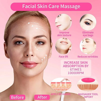Pocket Mini Ring Face and Eye Massager Portable USB Charging Waterproof Face Eyes Body Relieve Fatigue Facial Skin Care Tools