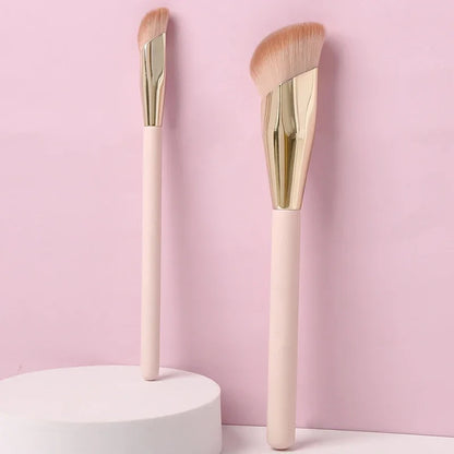 LOYBJ 1/2Pcs Foundation Makeup Brush Oblique Head Liquid Foundation Concealer Cosmetic Blending Brushes Face Contour Beauty Tool