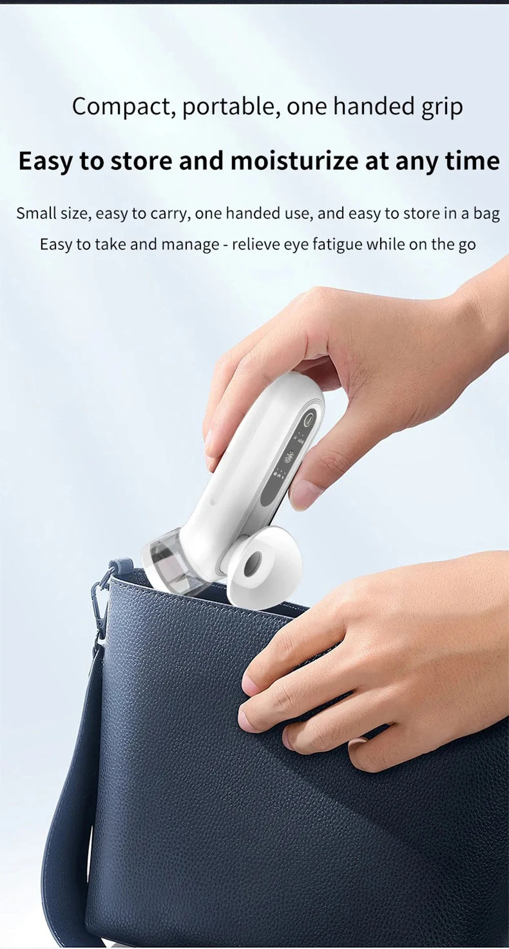 NEW Electric Eye Massager with Nano Steam Hot Compress and Moisturizing Spray Eye Massage Device for Eye Fatigue Relief and Care