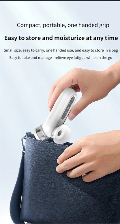 NEW Electric Eye Massager with Nano Steam Hot Compress and Moisturizing Spray Eye Massage Device for Eye Fatigue Relief and Care