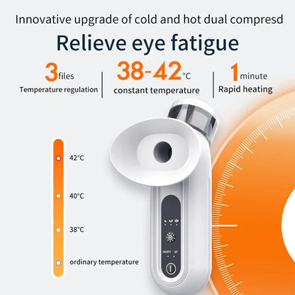 NEW Electric Eye Massager with Nano Steam Hot Compress and Moisturizing Spray Eye Massage Device for Eye Fatigue Relief and Care