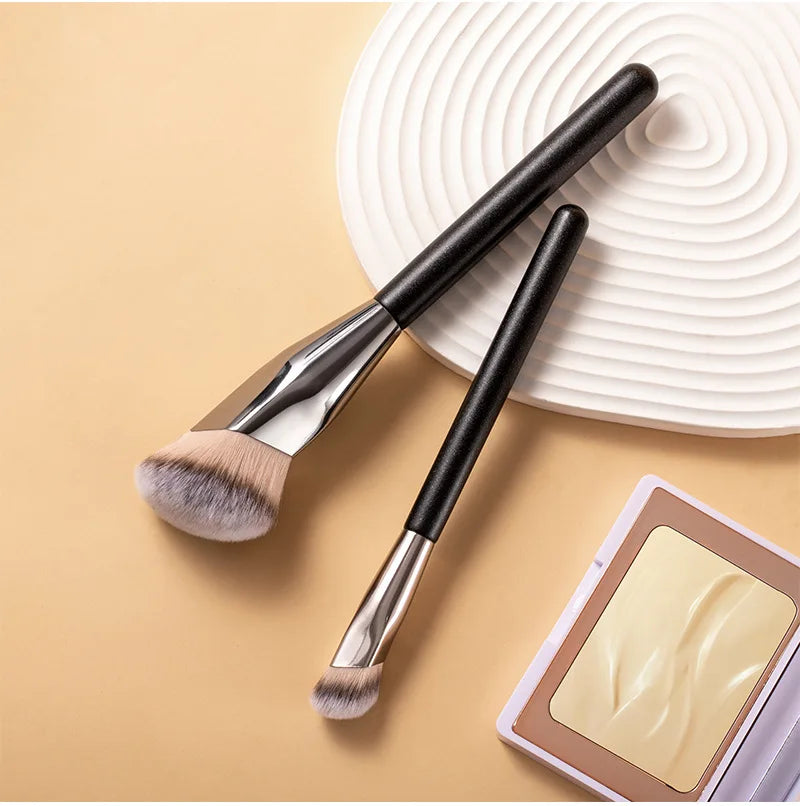 LOYBJ 1/2Pcs Foundation Makeup Brush Oblique Head Liquid Foundation Concealer Cosmetic Blending Brushes Face Contour Beauty Tool