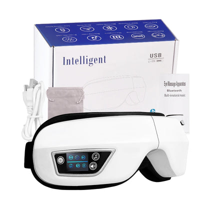 4 Modes Eye Massager Bluetooth Music Air Pressure Vibration Massage Relax Glasses Electric Eyes Care Device Relieve Fatigue