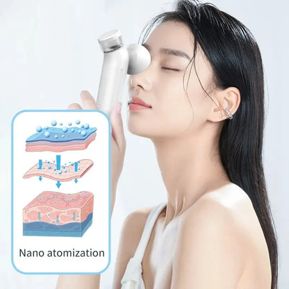 NEW Electric Eye Massager with Nano Steam Hot Compress and Moisturizing Spray Eye Massage Device for Eye Fatigue Relief and Care