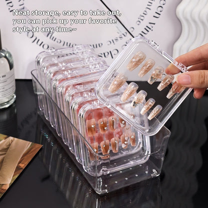Transparent Manicure Nail Storage Box  Handmade Small Wear Box