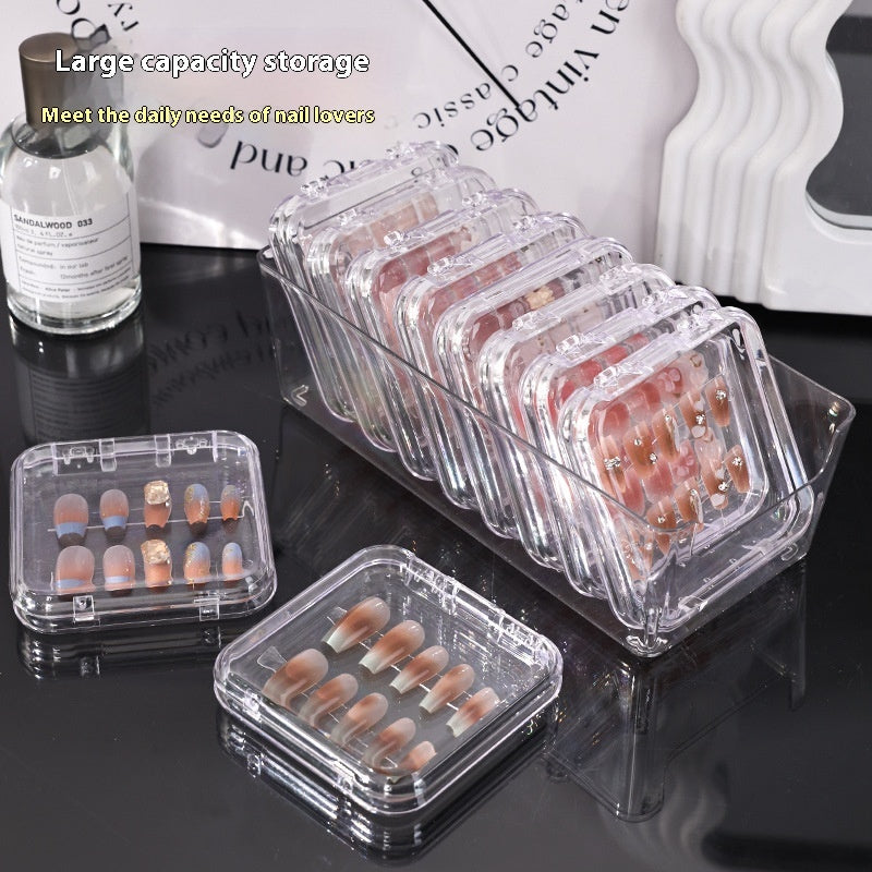 Transparent Manicure Nail Storage Box  Handmade Small Wear Box