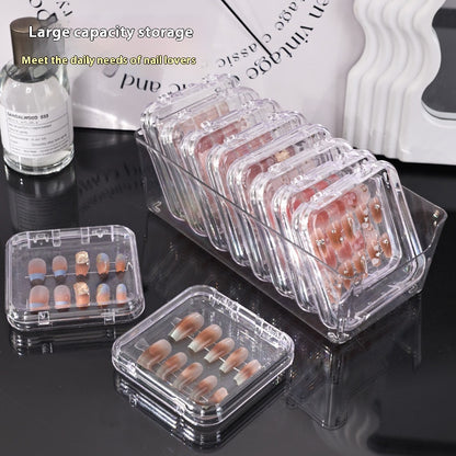 Transparent Manicure Nail Storage Box  Handmade Small Wear Box