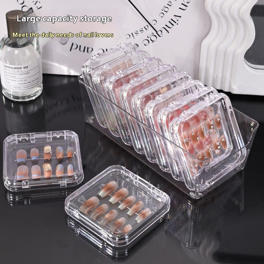 Transparent Manicure Nail Storage Box  Handmade Small Wear Box